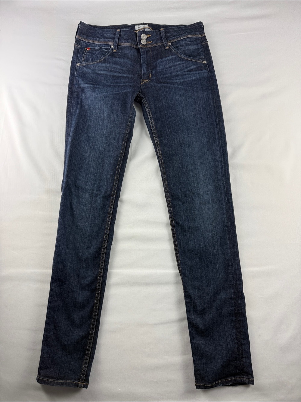 Hudson Low Rise Skinny Jeans Dark Wash Y2K Women's Size 27 Premium Denim